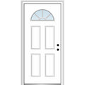 Steel Left-Hand Inswing 1/4 Lite 4-Panel Prehung Front Door 36" x 80" B692