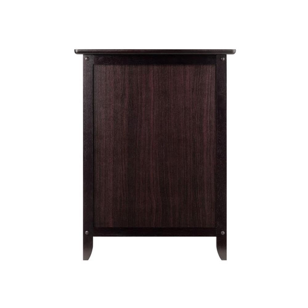 2 Piece Wood Nightstand Set with Cabinet and Drawer J21005