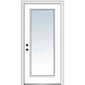 Fiberglass Smooth Primed Right Hand In-swing Prehung Front Door Full Lite Clear Low-E Glass 36" x 80" F94162