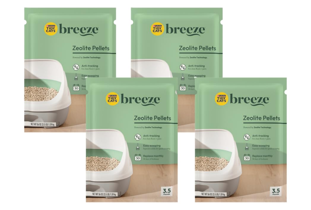 3.5 lbs Pack of 4 Unscented Recycled Paper Cat Litter Pellets L453