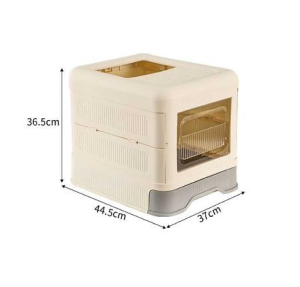 Fully Enclosed Cat Litter Box with Lid and Drawer K829973
