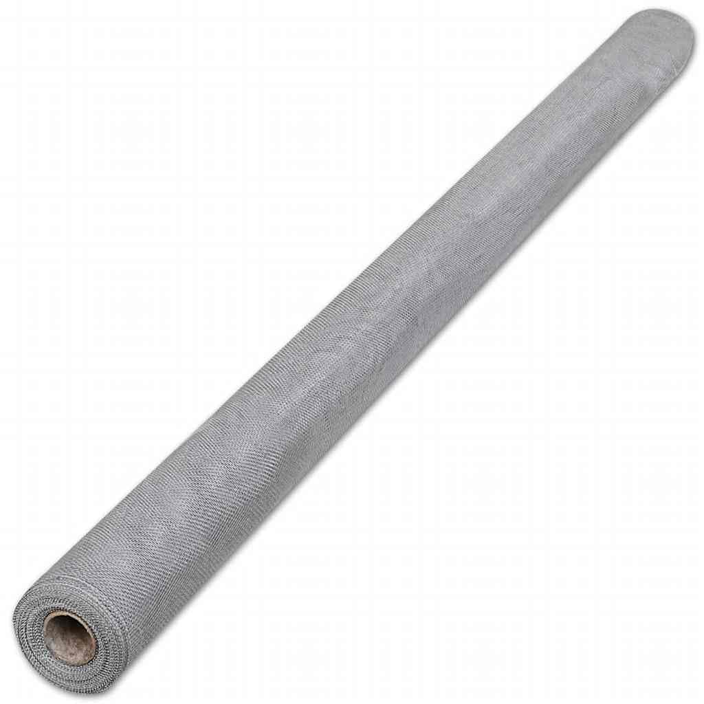 Aluminum Mesh Screen 39.4"x196.9" Silver T6234