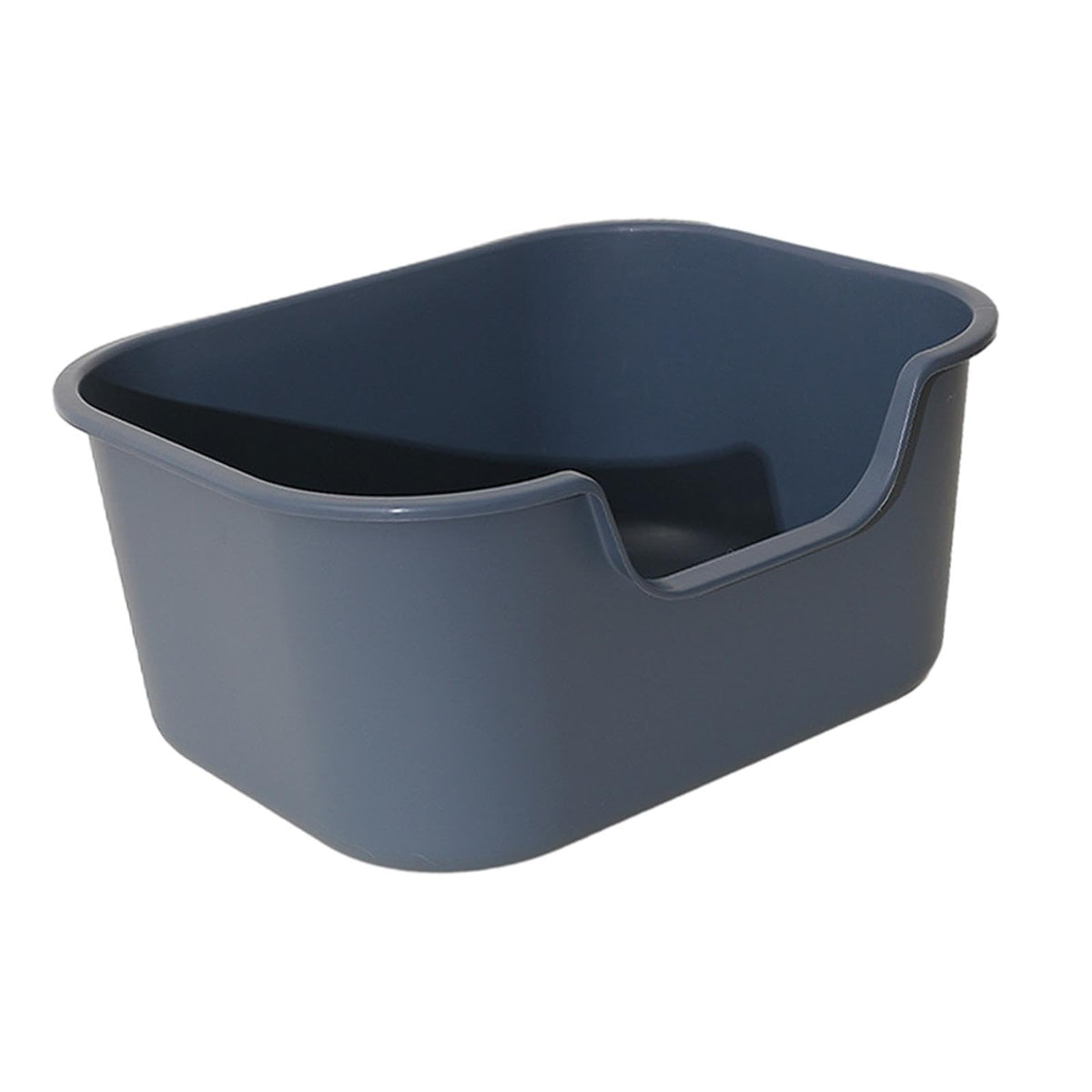 Open Top Cat Litter Tray with High Sides, Gray Q5621