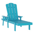 All-Weather Adirondack Lounge Chair with Cupholder, HDPE Plastic, Blue I74596