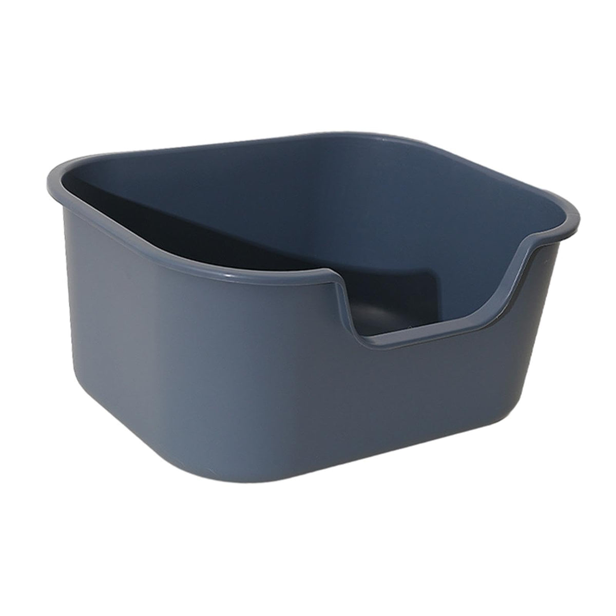 Open Top Cat Litter Tray with High Sides, Gray Q5621