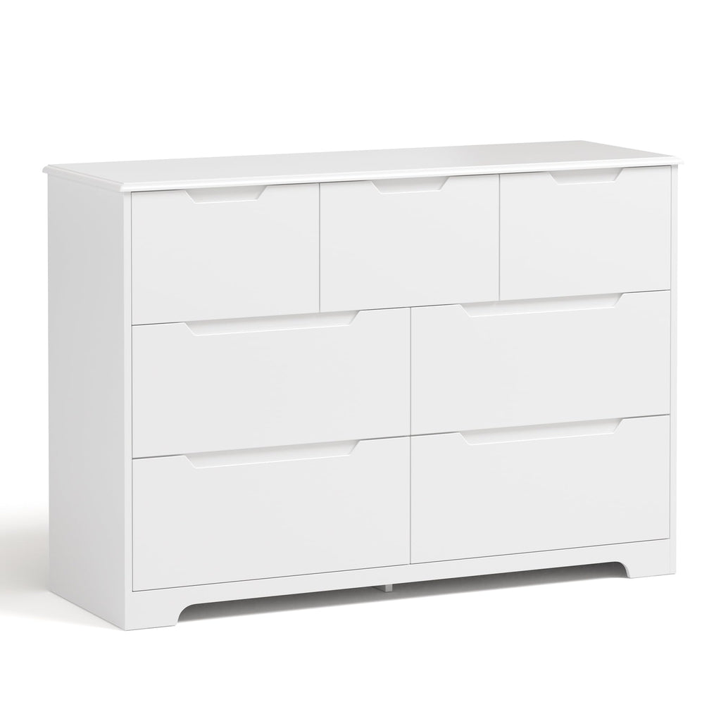 White 7 Drawer Dresser R465