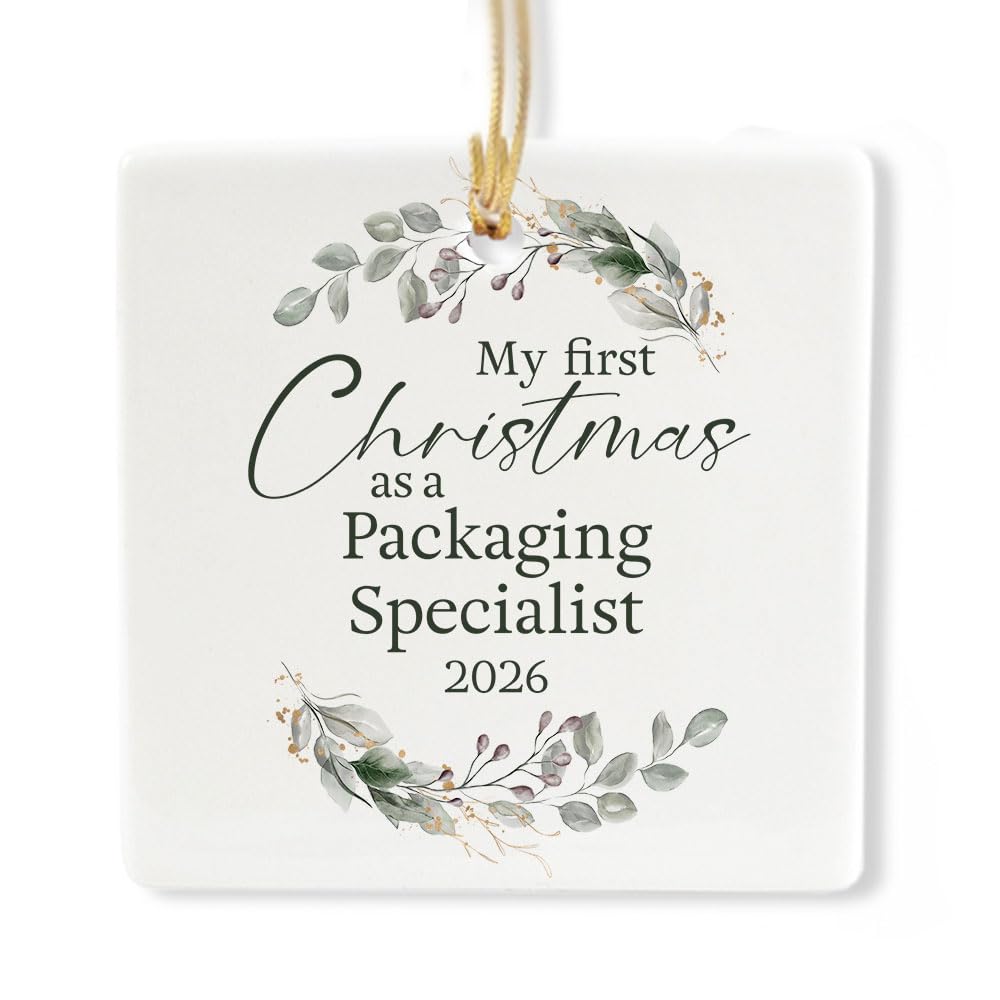 Ceramic 3-inch Square-Shaped Ornament O828