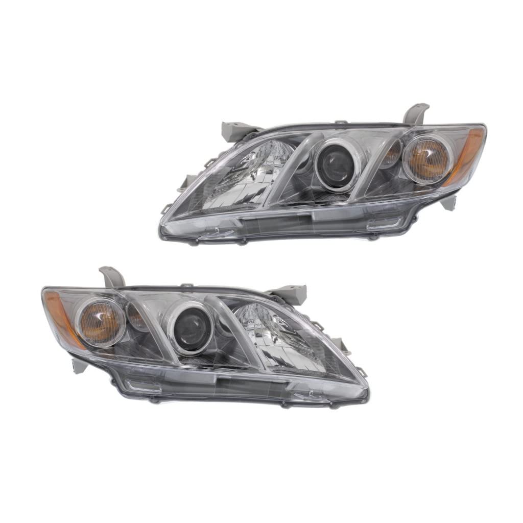Toyota Camry 2007 2008 2009 Headlight Assembly Driver and Passenger Side Pair W2953