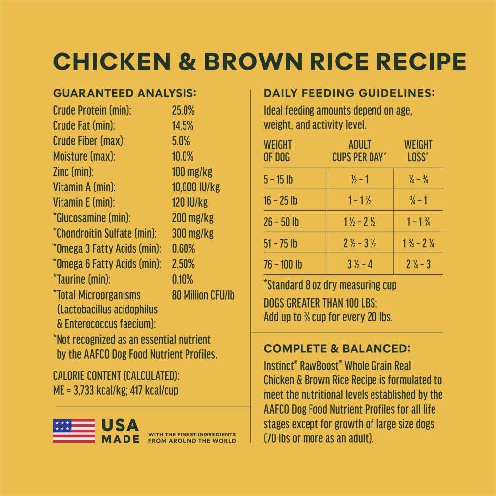 Chicken & Brown Rice Dry Dog Food 20 lb Q8426