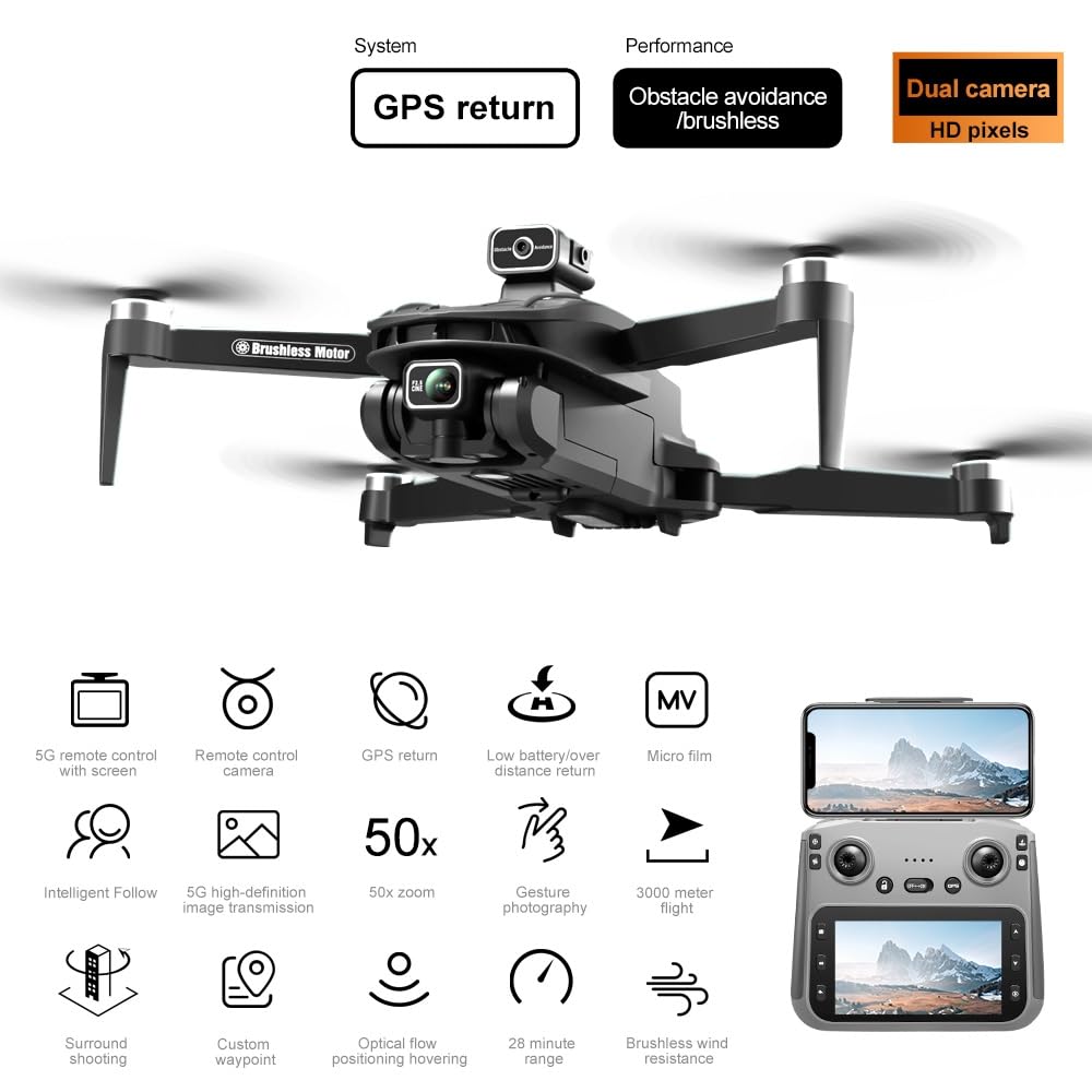 4K Camera GPS Drone with 4.5" LCD Controller B541