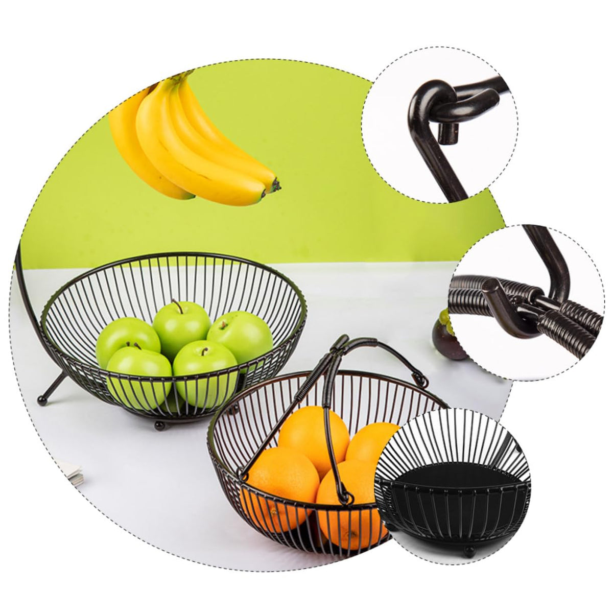 Double Layer Iron Fruit Basket E544336
