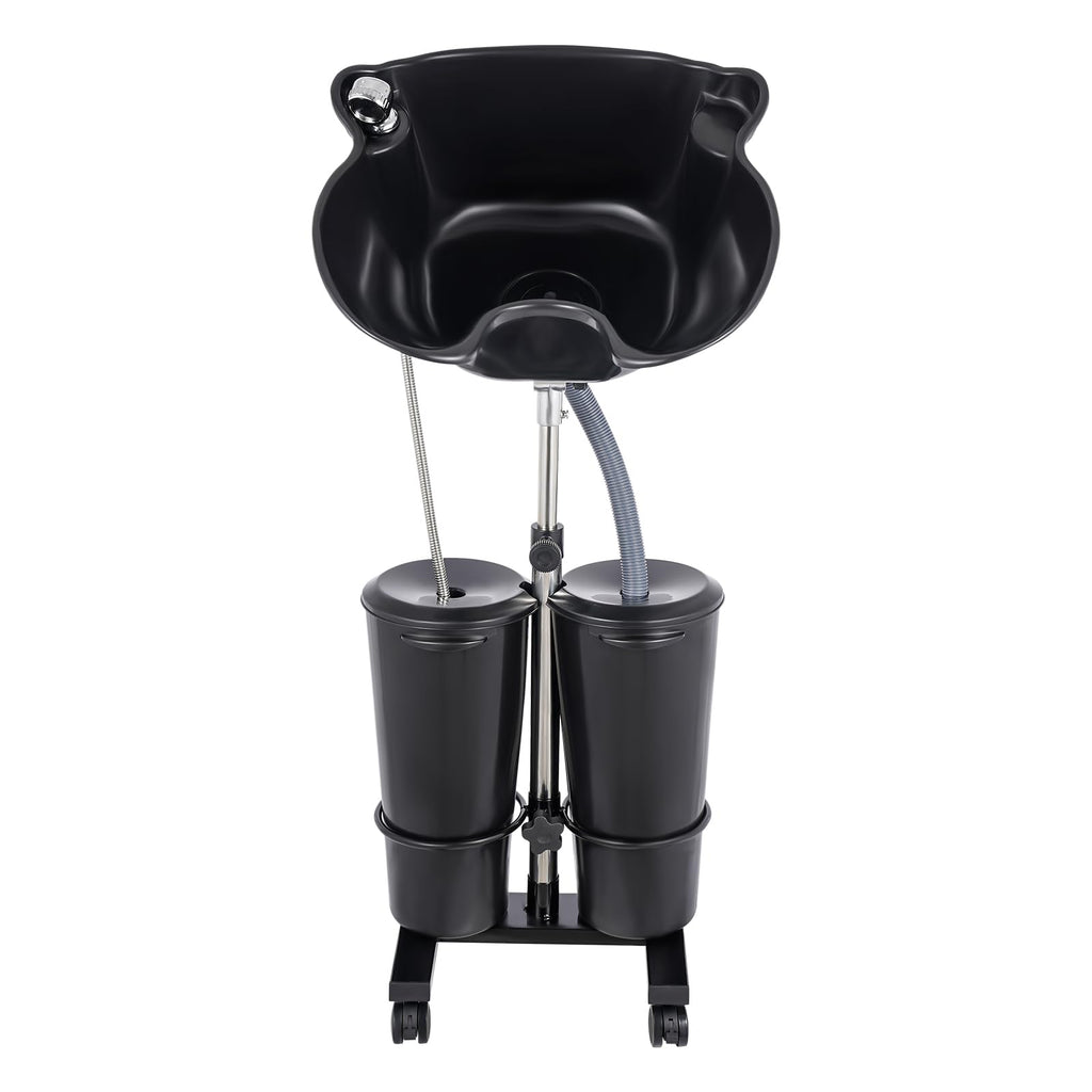 Portable Shampoo Basin with 2 Water Buckets, Black J40137