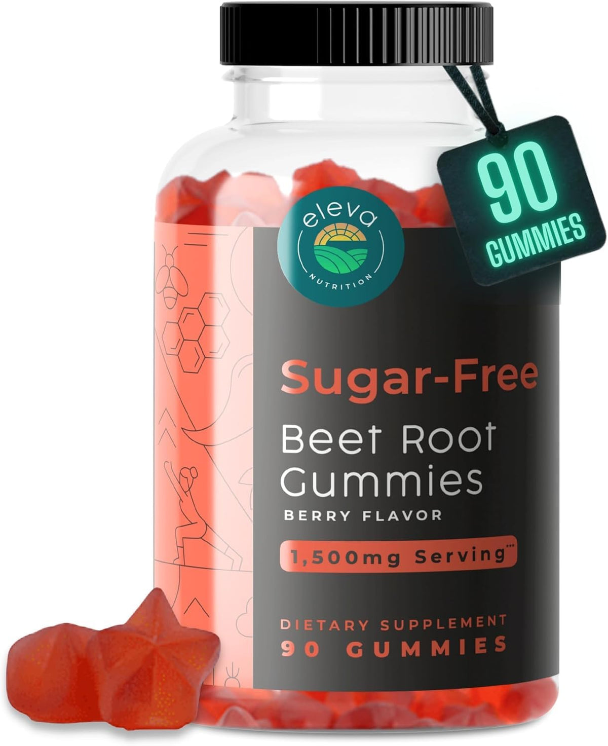 Sugar-Free Beet Root Gummies 90 Chews N6269