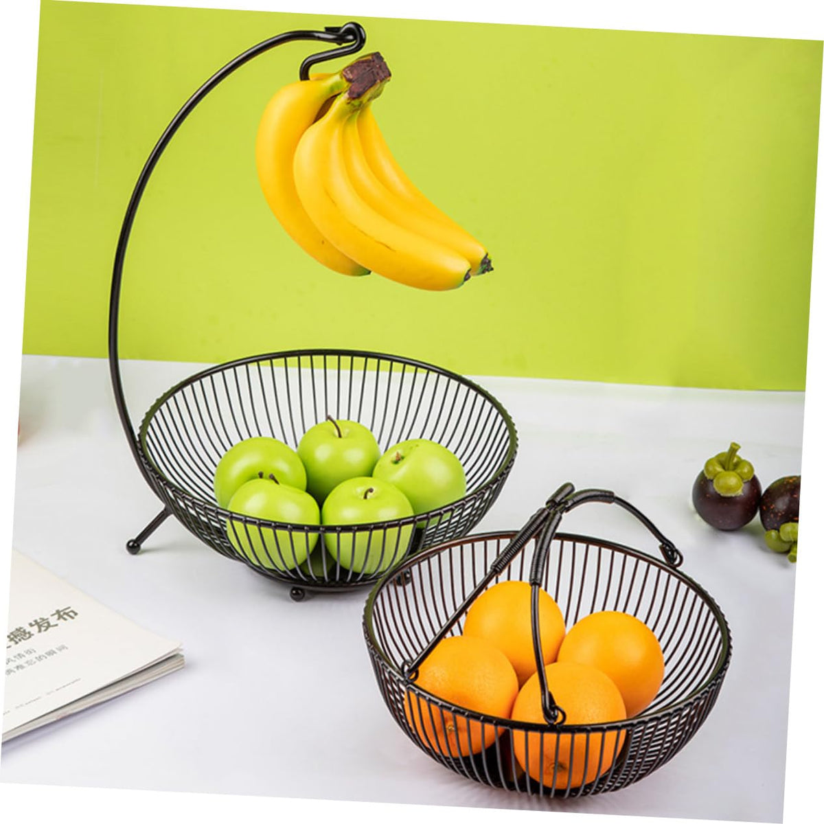 Double Layer Iron Fruit Basket E544336