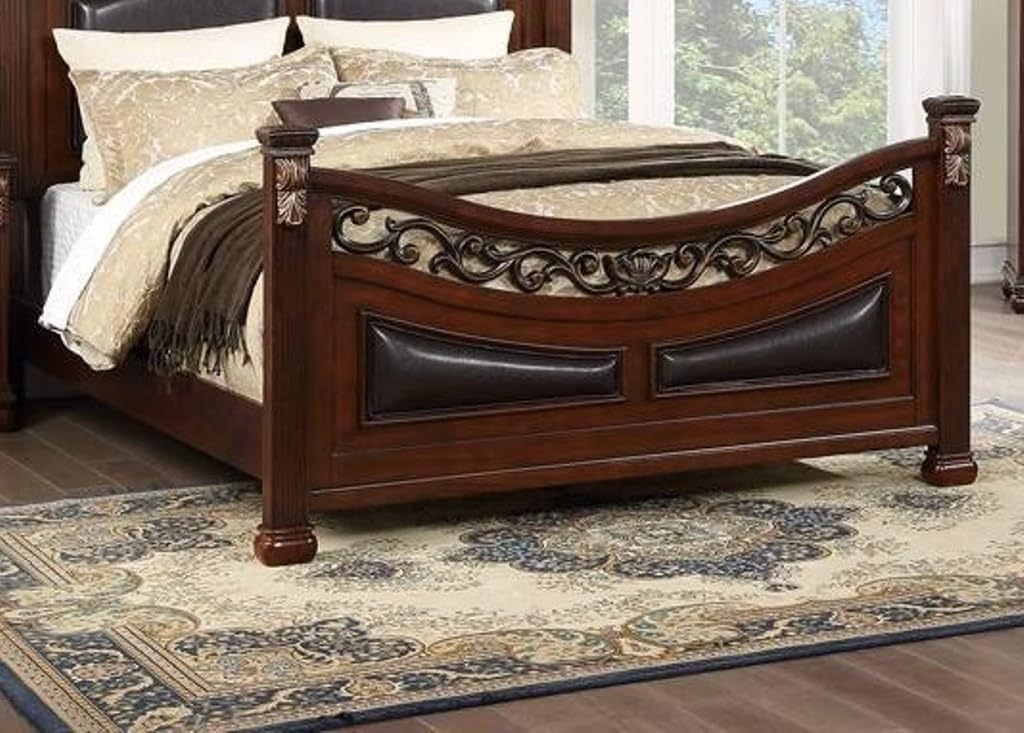 California King Size Padded Headboard and Footboard V86601