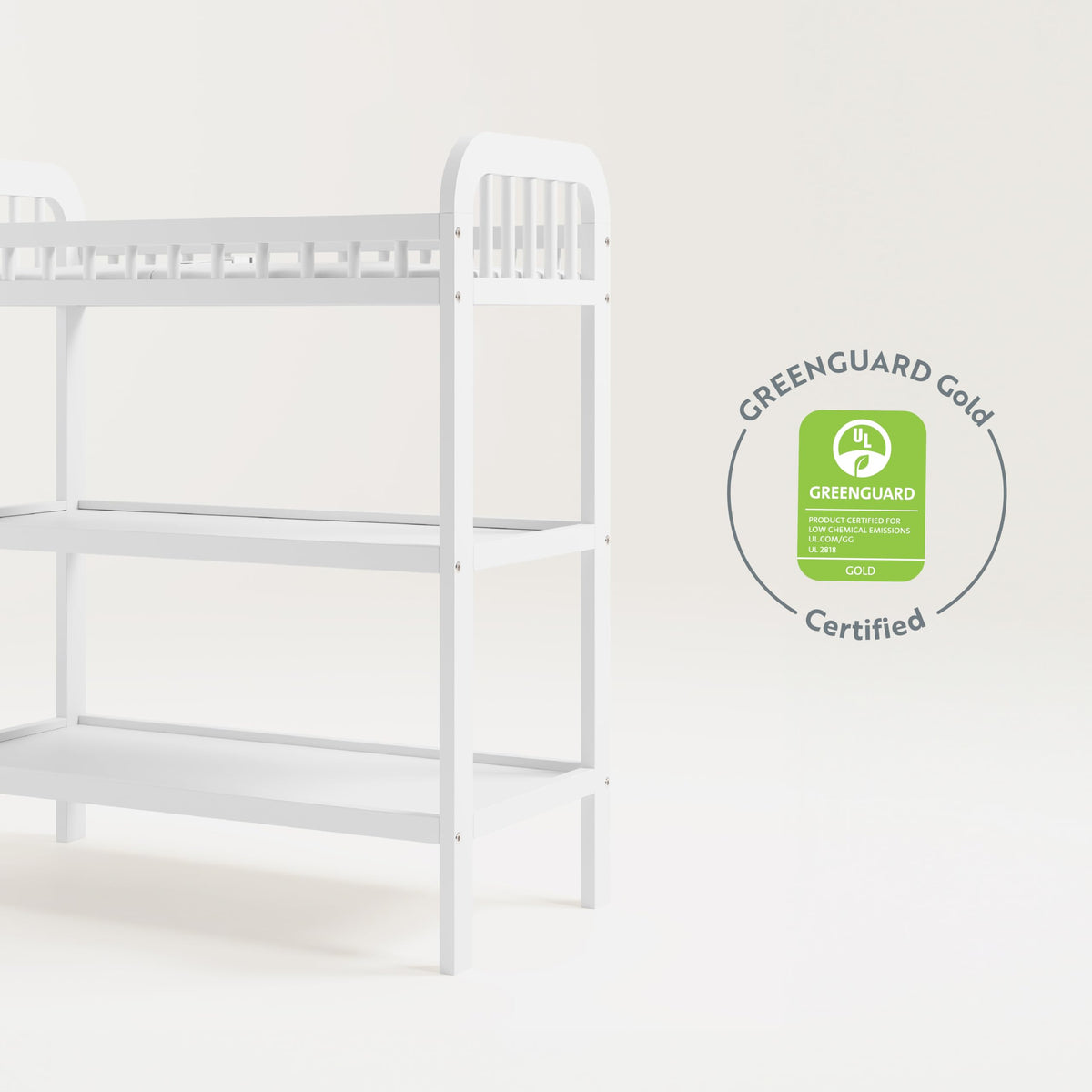 White Changing Table with Changing Pad J410