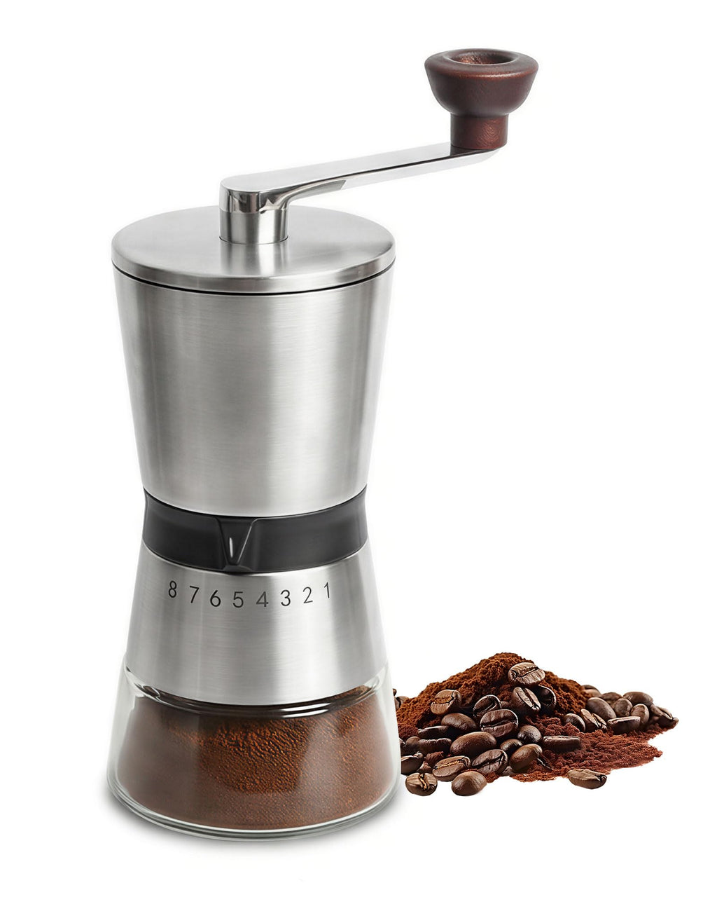 Manual Coffee Grinder with Handle Crank, Ceramic Burr M380210