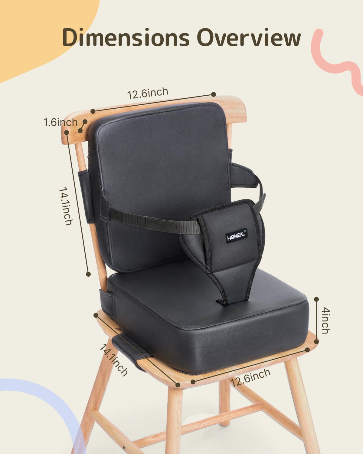 Toddler Booster Seat with Backrest V962