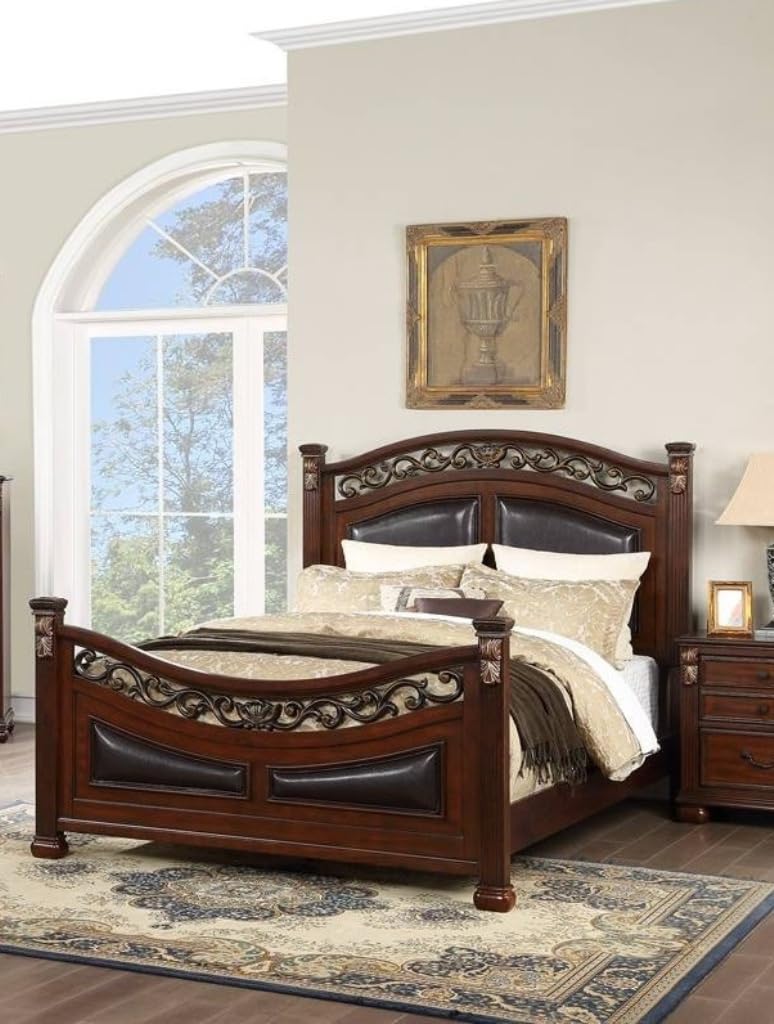 California King Size Padded Headboard and Footboard V86601