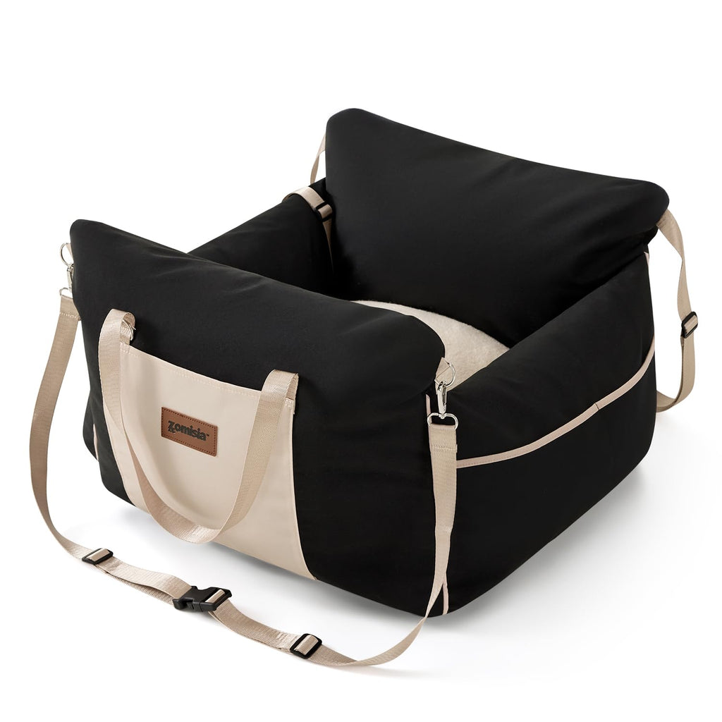Waterproof Dog Car Seat with Safety Leash, Black K1422