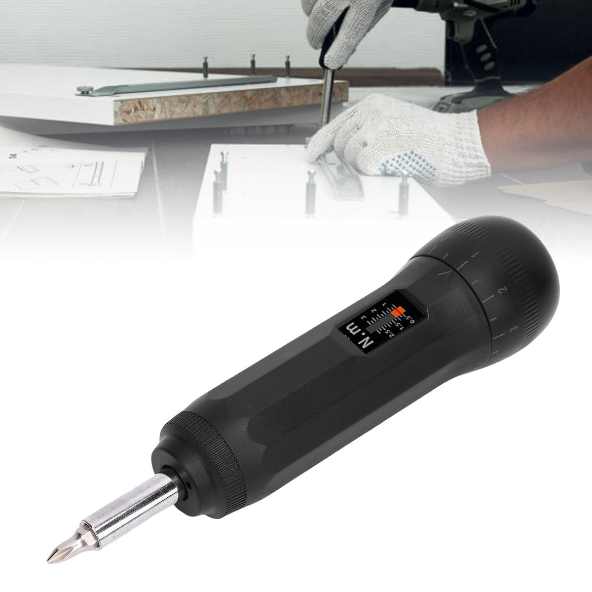 Torque Screwdriver Set 0.5-3N.m 1/4 Inch Drive with S2 Bits V7557