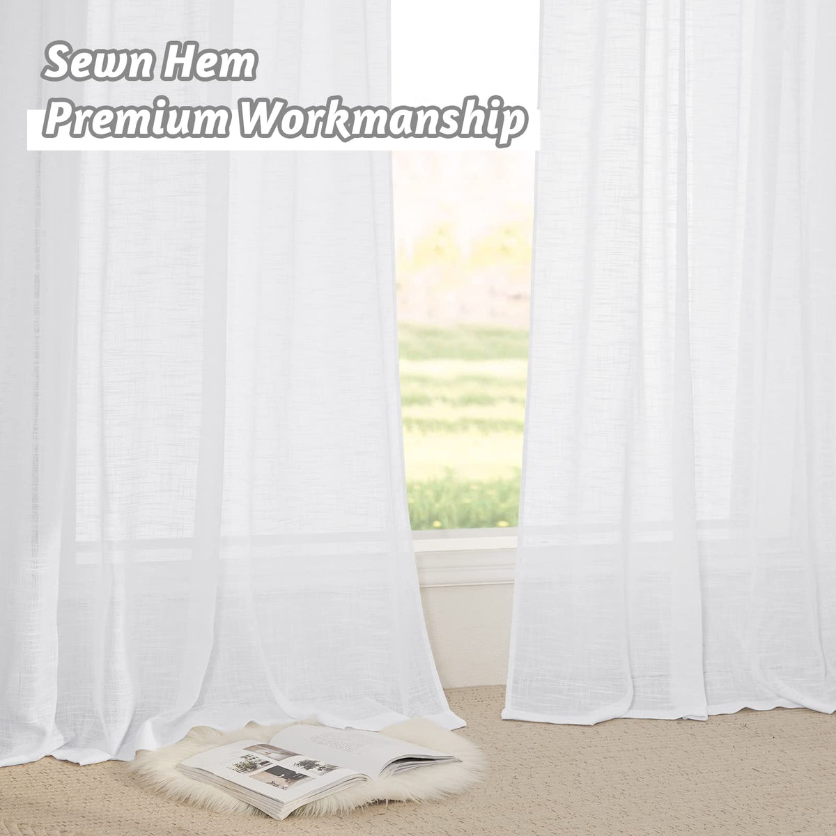 Extra Wide Sheer Curtains M67038
