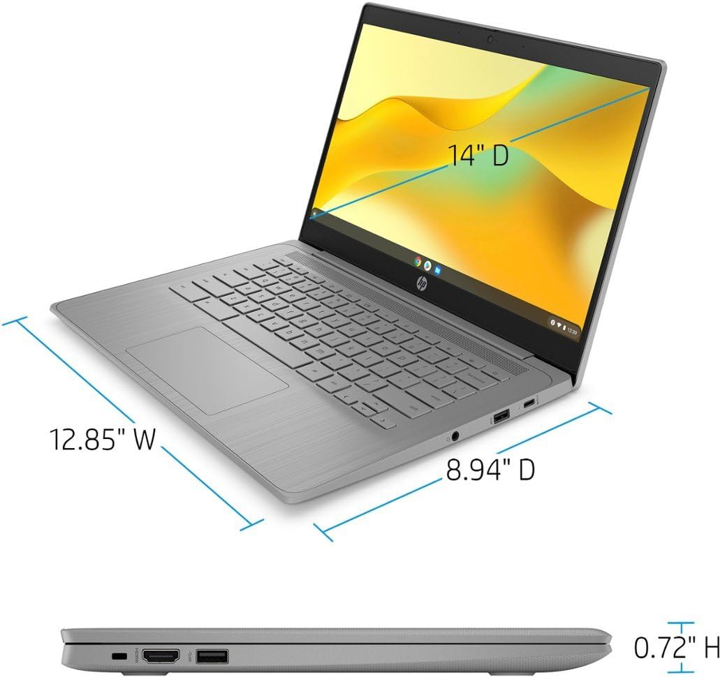 14" Intel Celeron 4GB RAM 64GB eMMC Chrome OS Laptop, Gray J491949