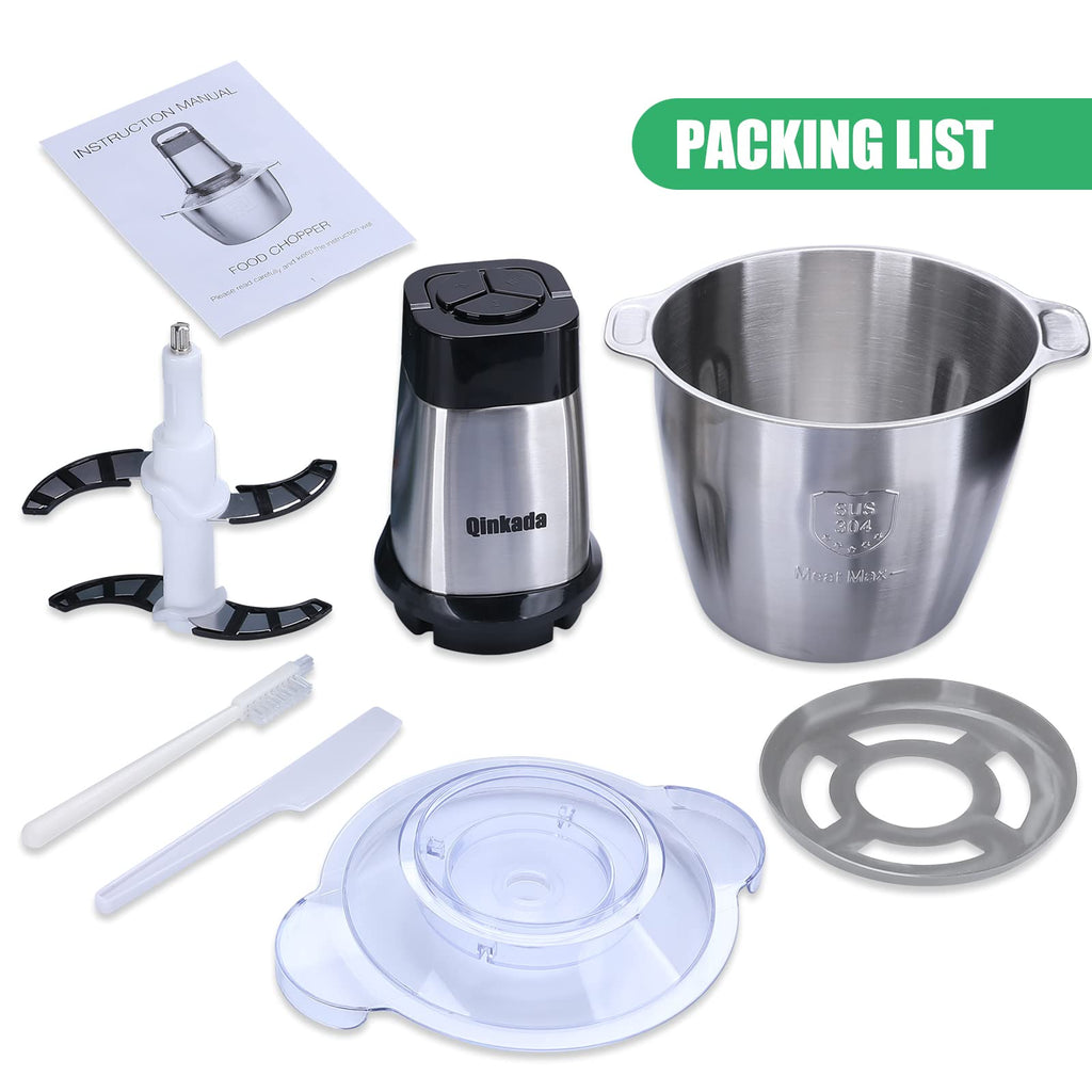 Food Processor 500W Meat Grinder 14Cup Stainless Steel Bowl B440581