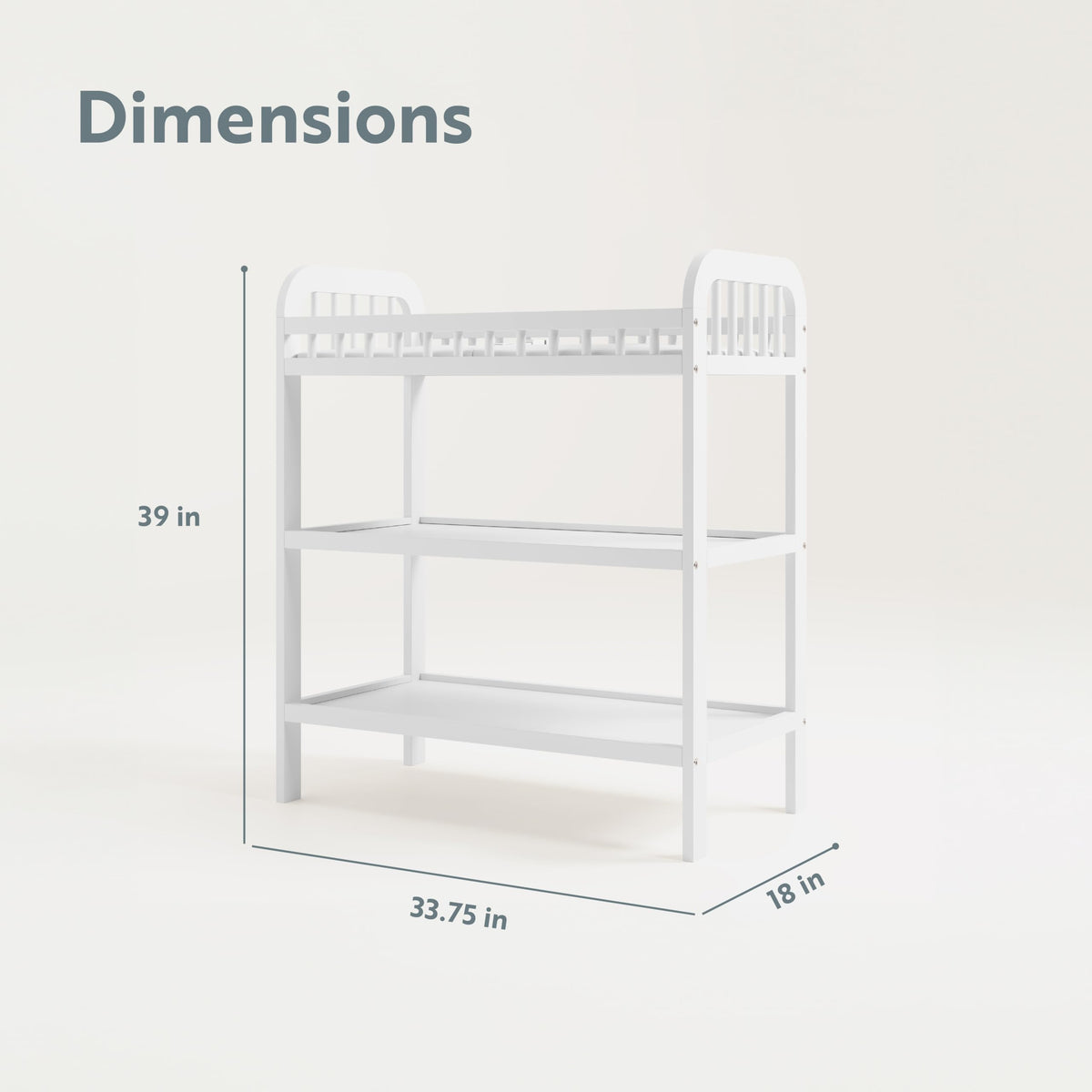 White Changing Table with Changing Pad J410