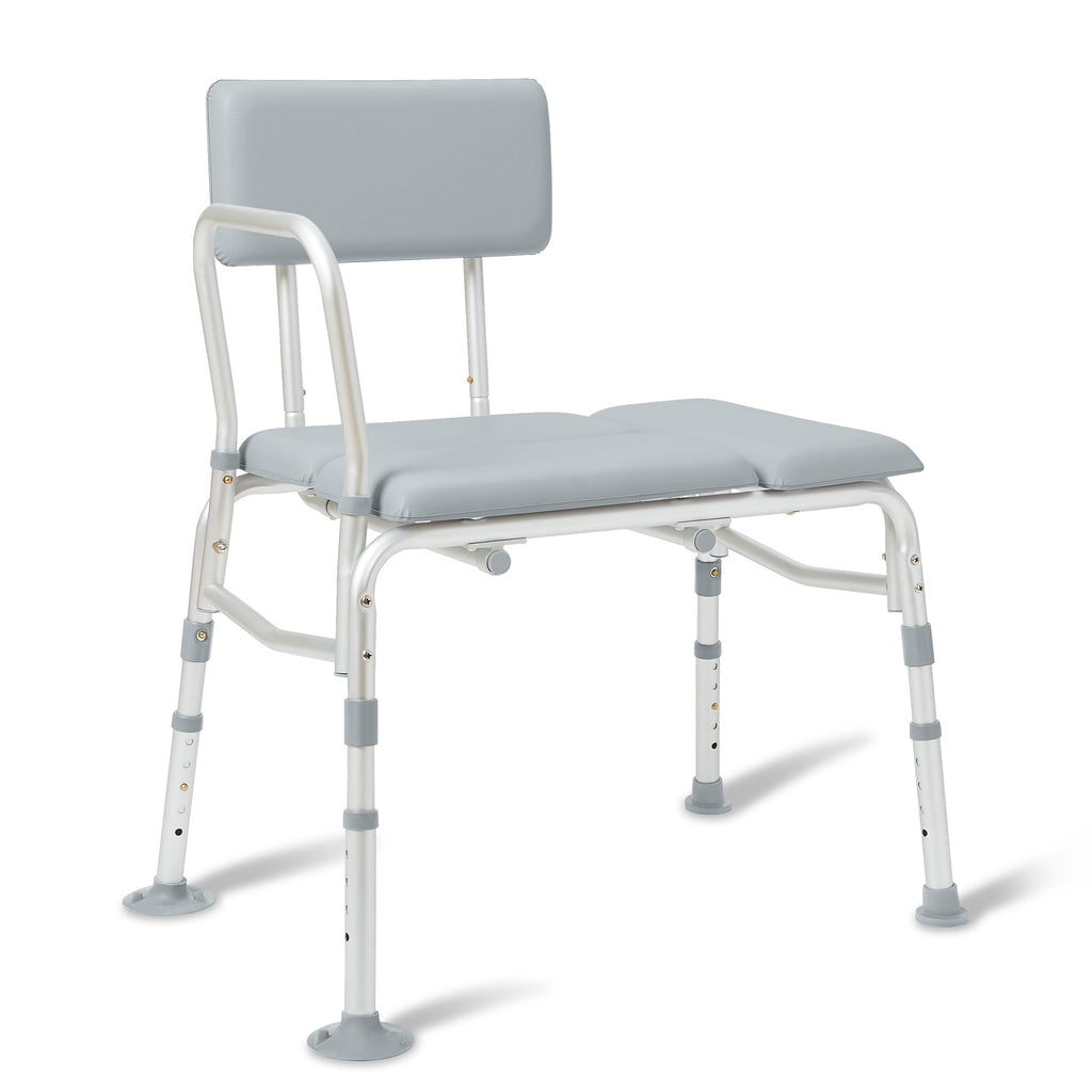 Padded Transfer Bench for Bathtub and Shower, Height Adjustable, 400 lb. Weight Capacity J7838