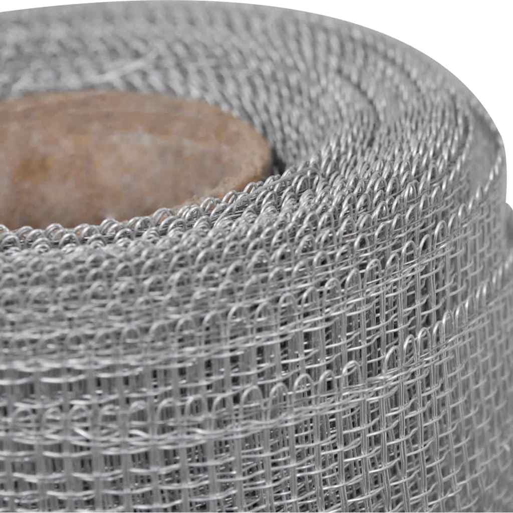 Aluminum Mesh Screen 39.4"x196.9" Silver T6234