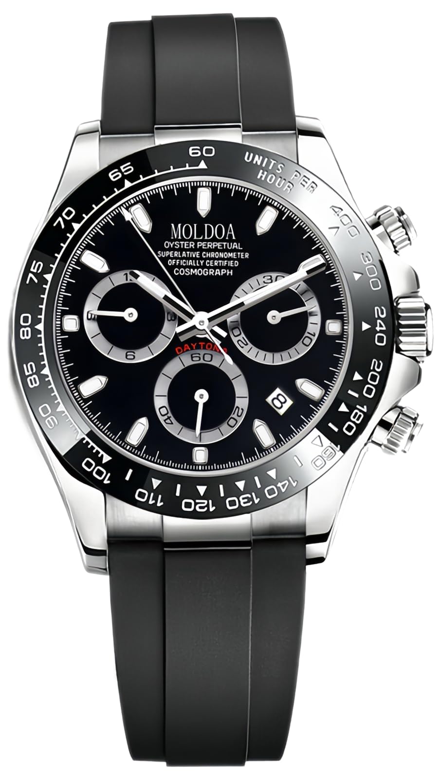 Men's Analog Quartz Chronograph Waterproof Silicone Strap Watch A923