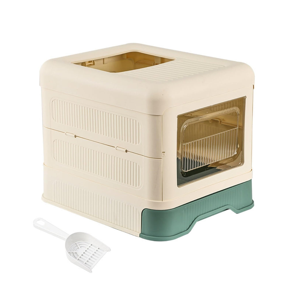Fully Enclosed Cat Litter Box with Lid and Drawer K829973