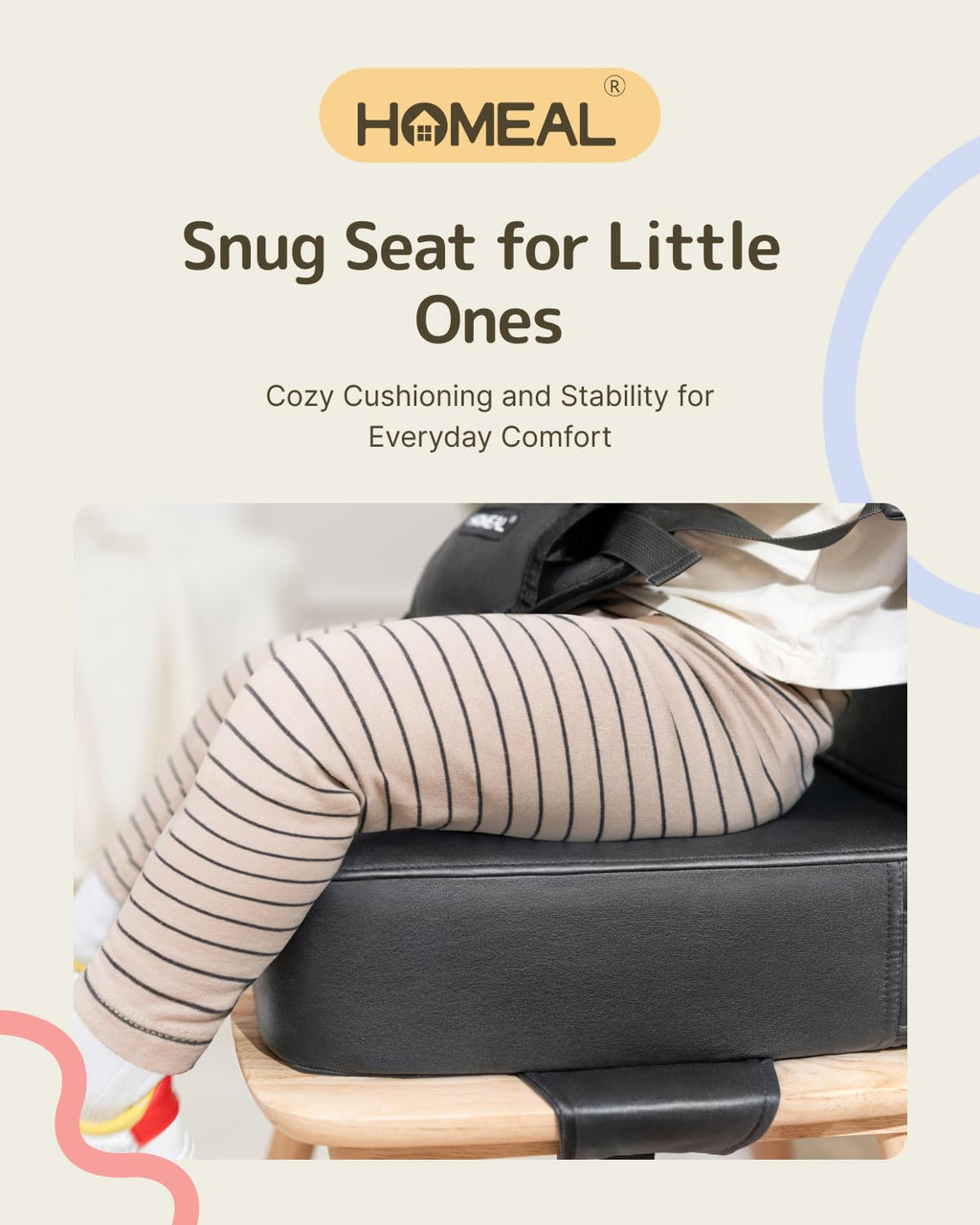 Toddler Booster Seat with Backrest V962