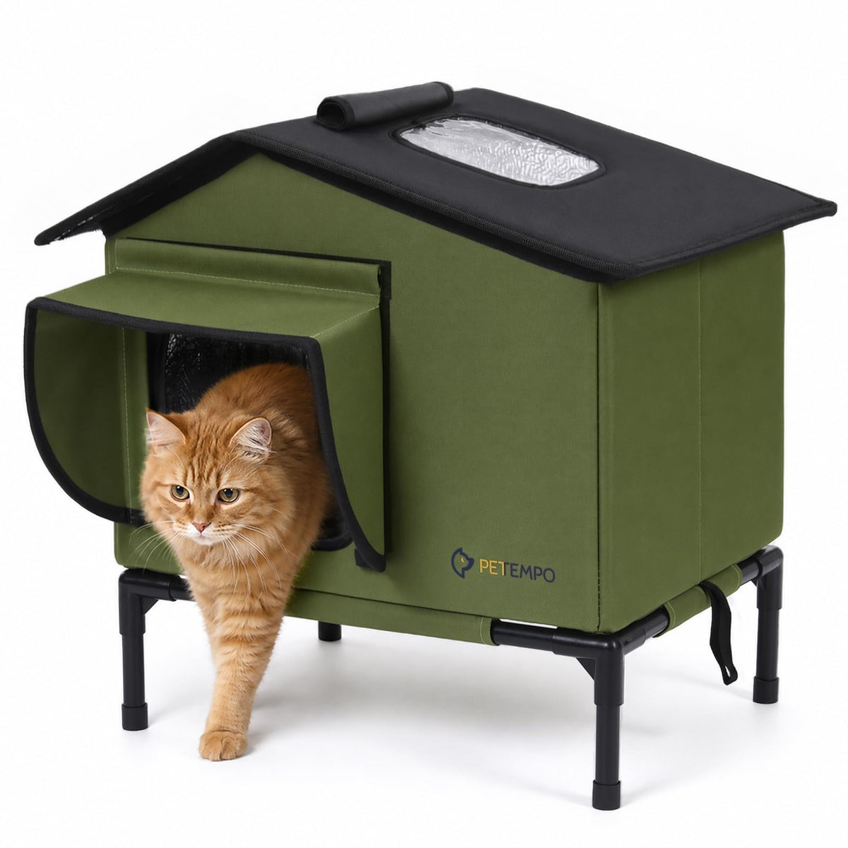 Weatherproof Insulated Outdoor Cat House M4040