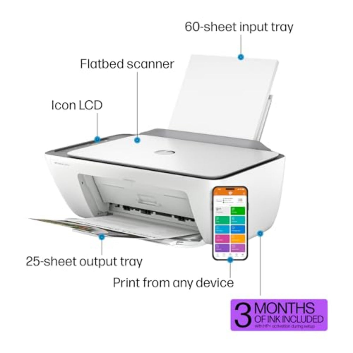 Wireless All-in-One Color Inkjet Printer, Scanner, Copier P67049