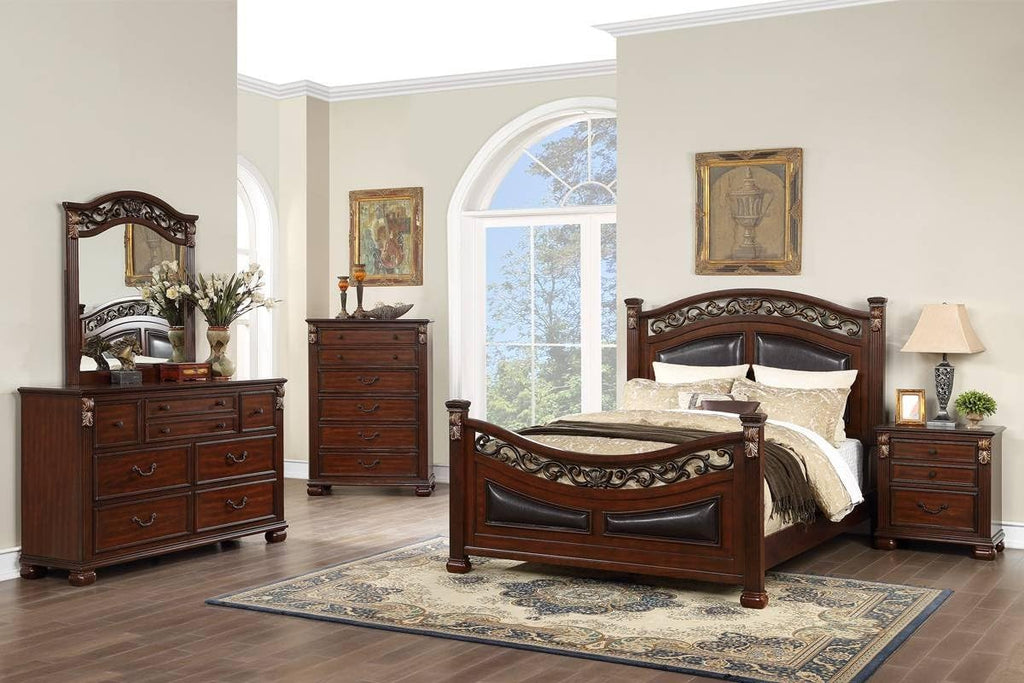 California King Size Padded Headboard and Footboard V86601