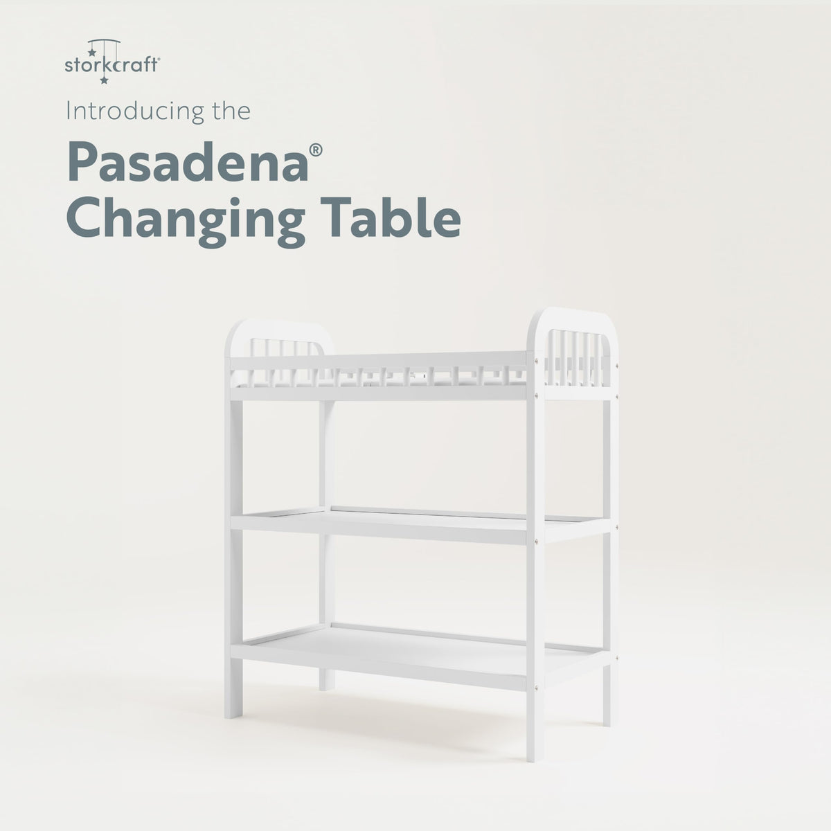 White Changing Table with Changing Pad J410