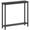 Black 2-Tier Narrow Console Table G67109