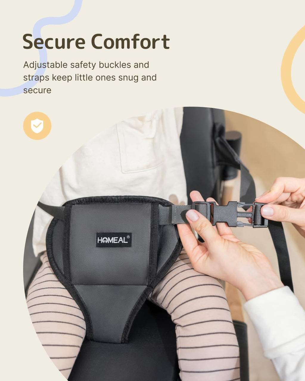 Toddler Booster Seat with Backrest V962