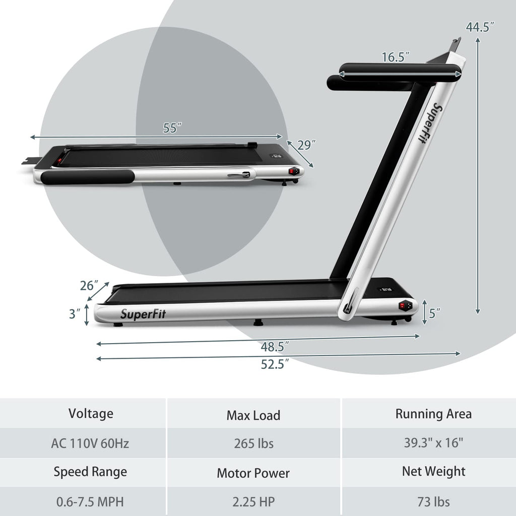 2 in 1 Folding Electric Treadmill R39588
