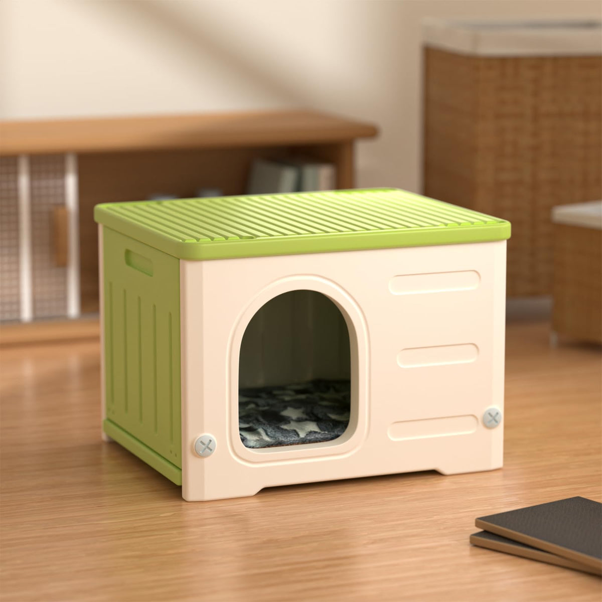 Plastic Stackable Weatherproof Elevated Cat House U517