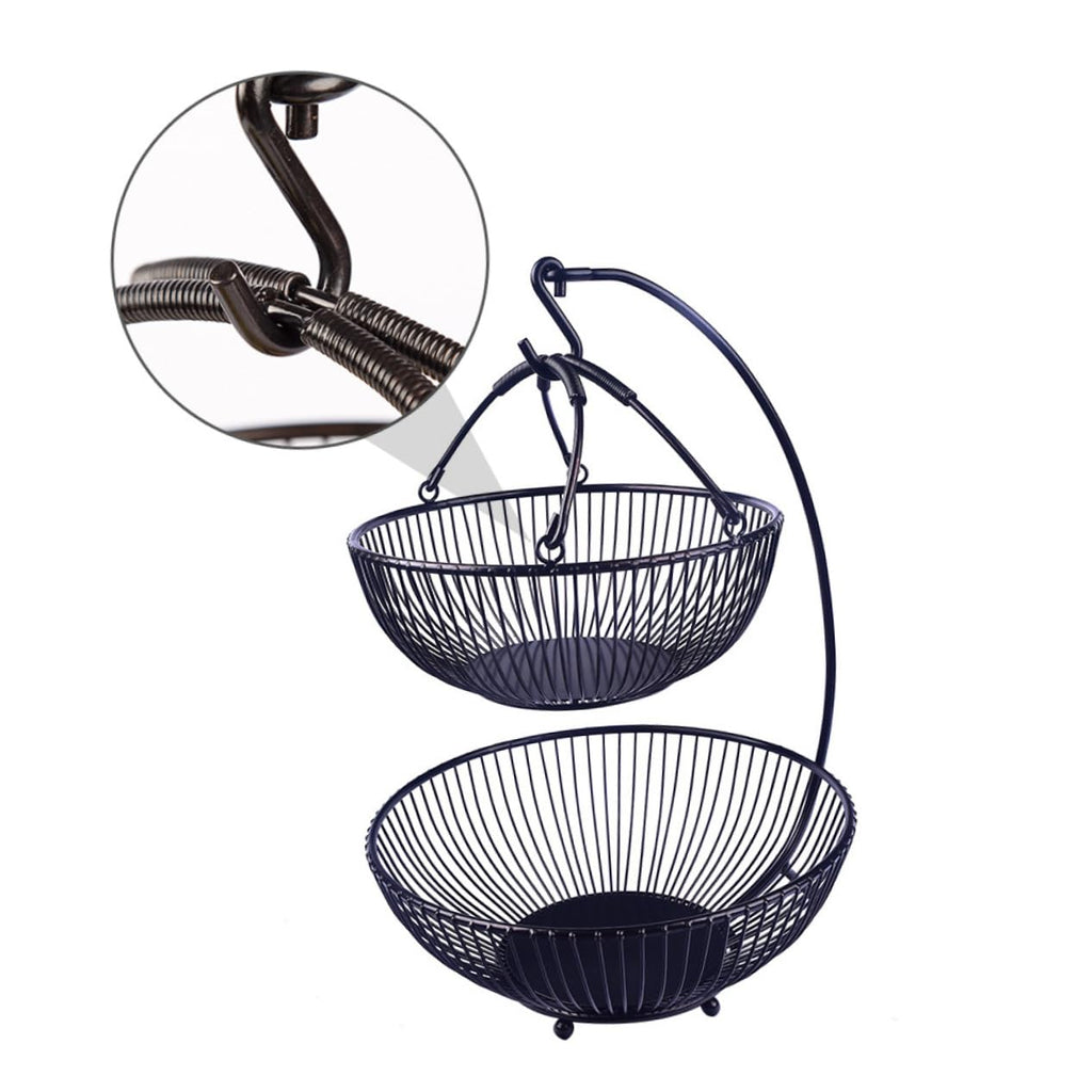 Double Layer Iron Fruit Basket E544336