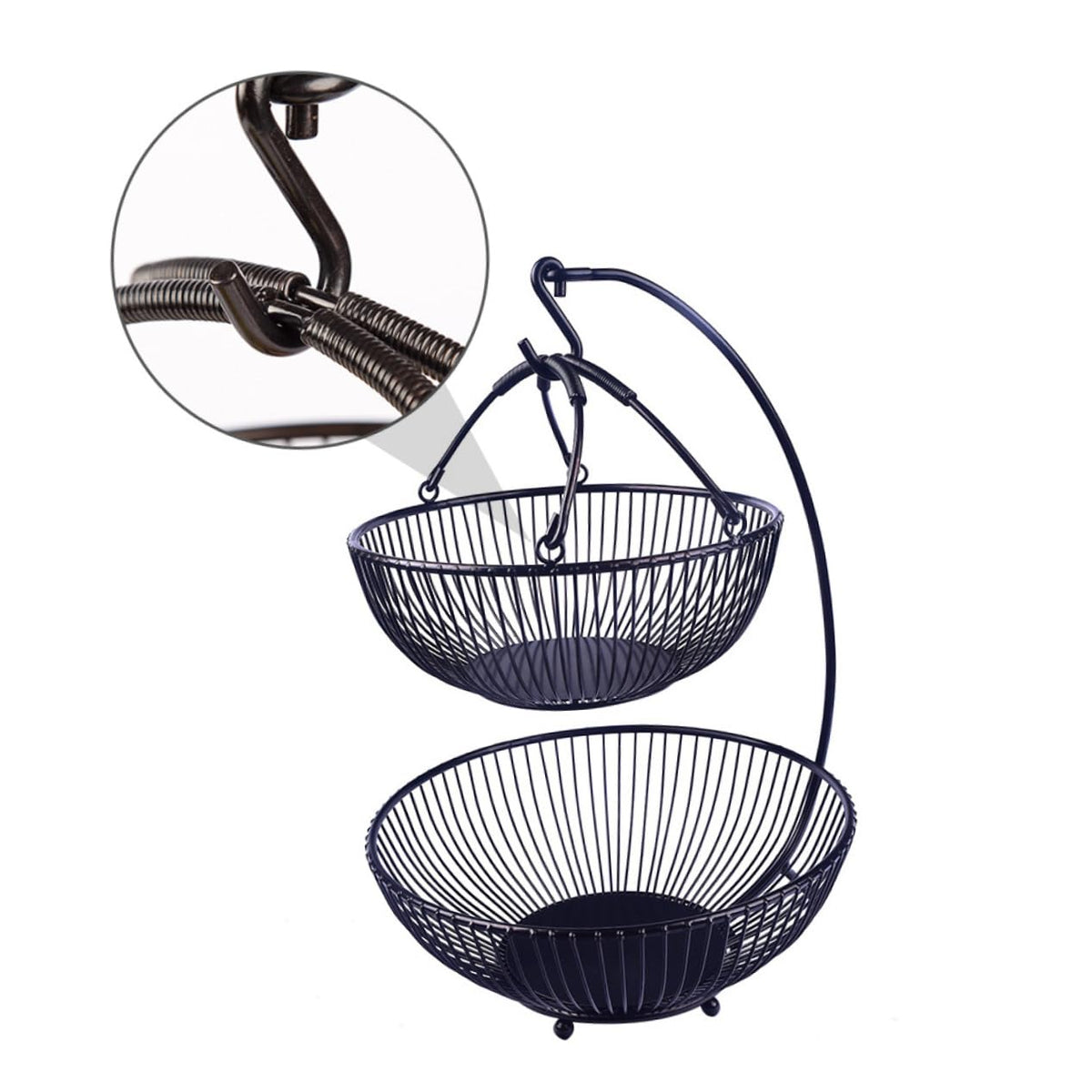 Double Layer Iron Fruit Basket E544336