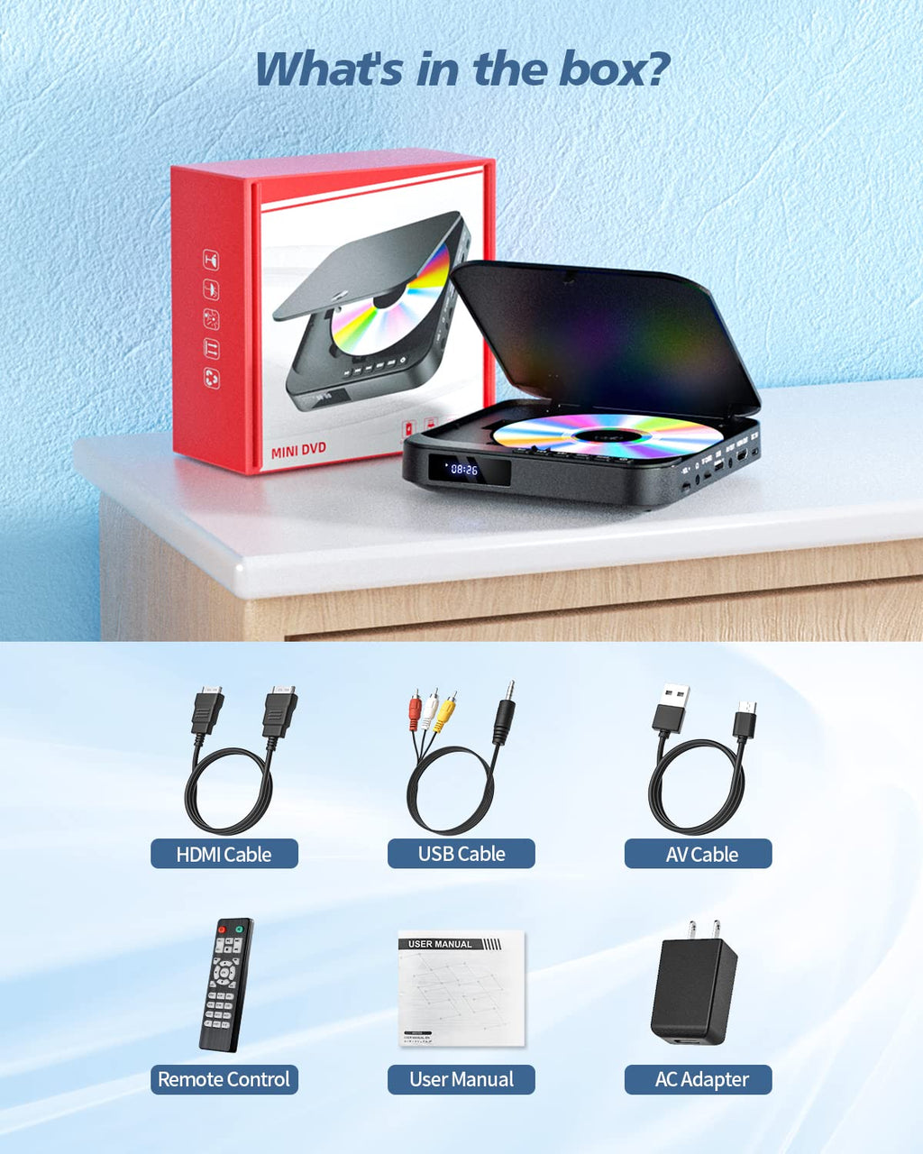 Mini DVD Player with HDMI H7296