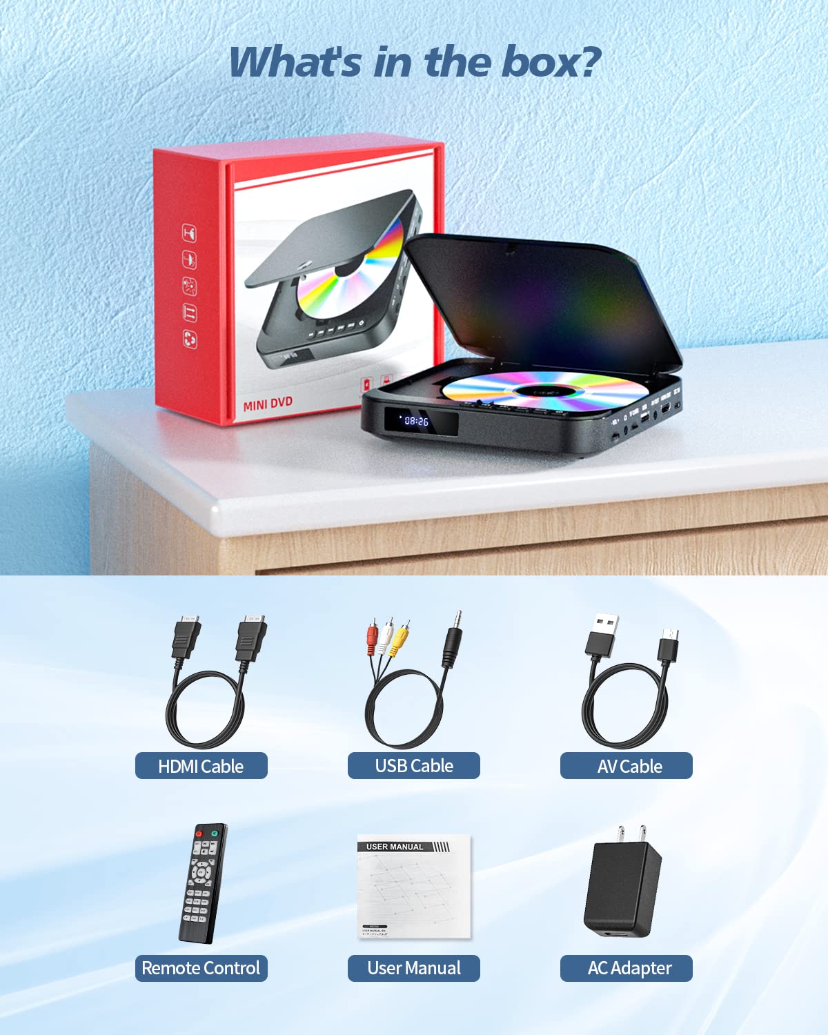 Mini DVD Player with HDMI H7296
