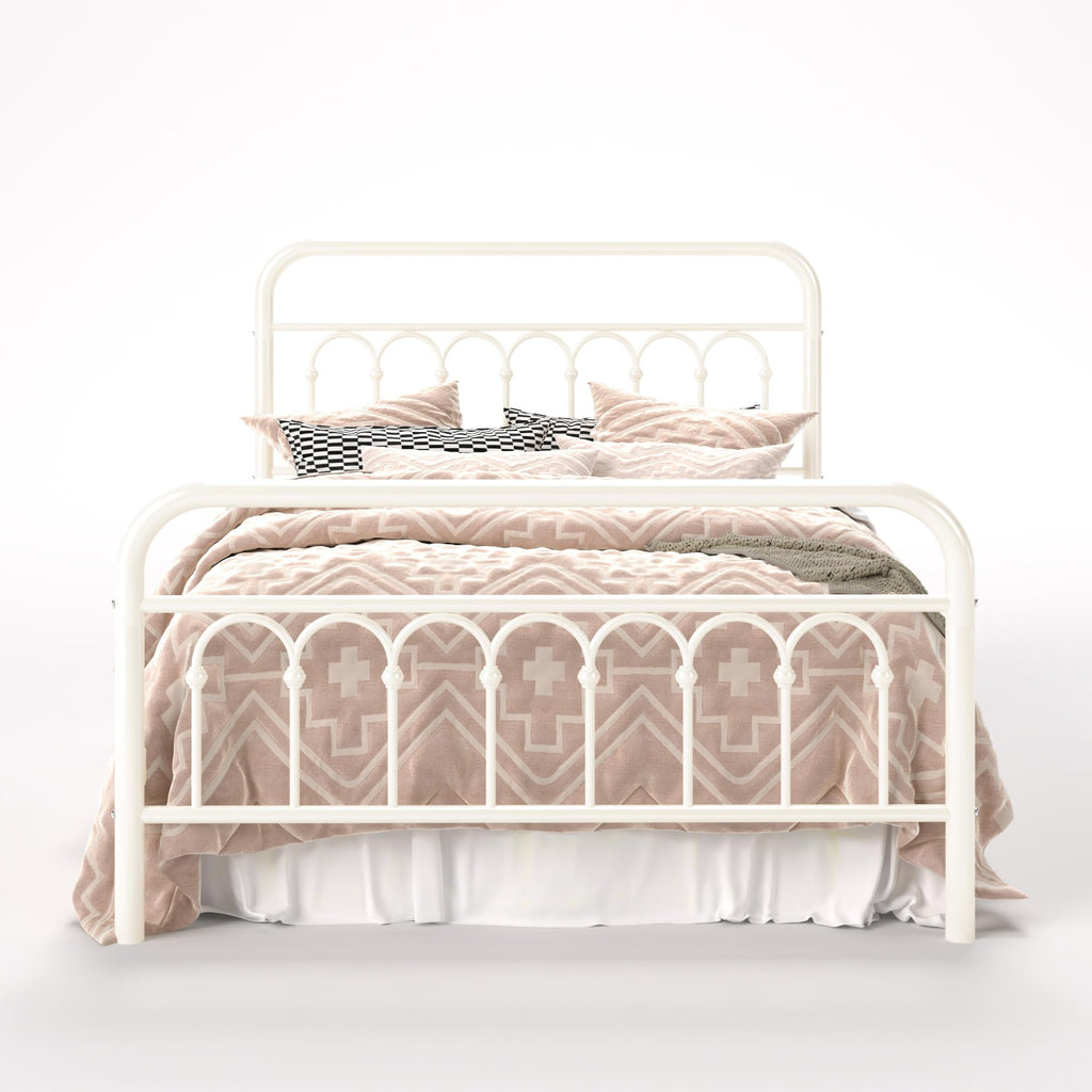 Full Size Metal Platform Bed Frame with Headboard Z8989