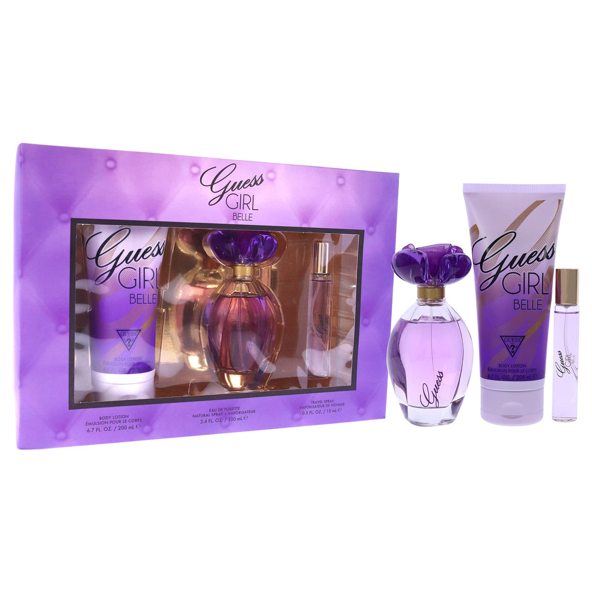 3 Pc Gift Set 3.4 oz EDT Spray 0.5 oz EDP Travel Spray 6.7 oz Body Lotion T289
