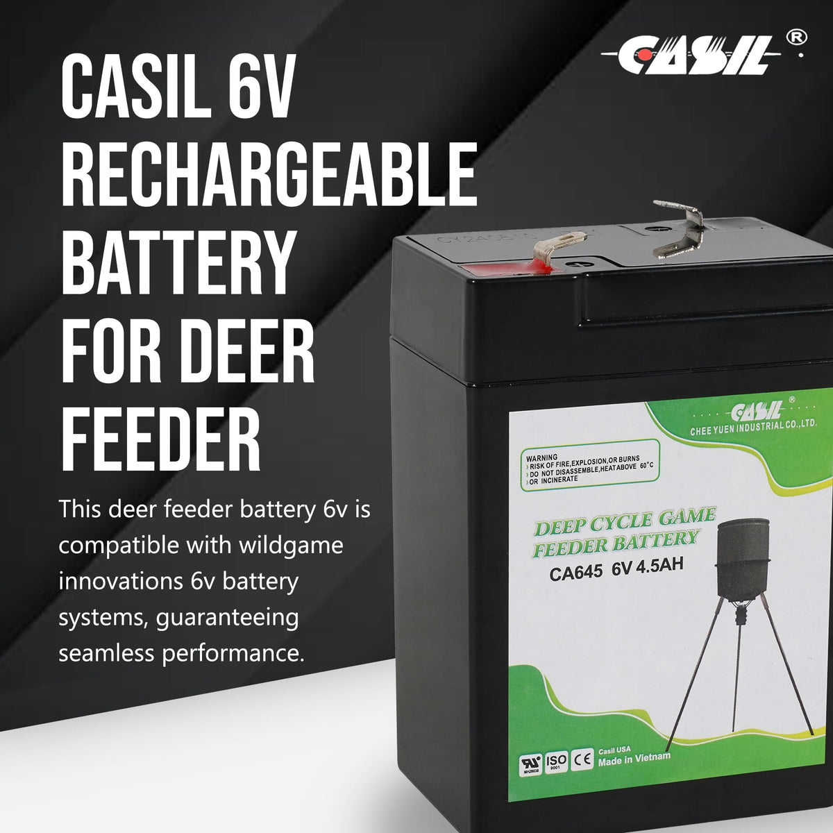 6V 4.5ah Rechargeable Battery F8636