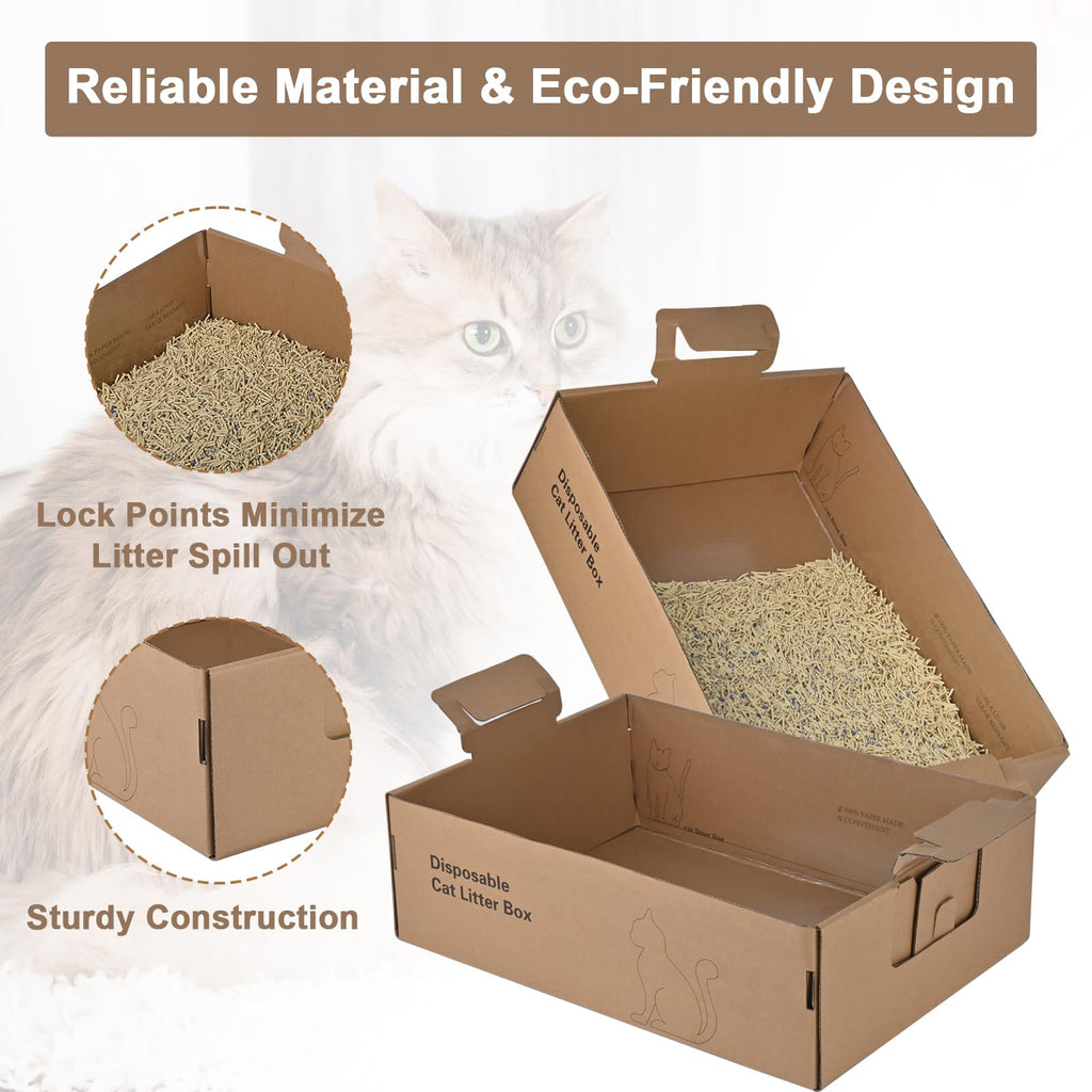2 Pack Large Cardboard Cat Litter Box N7550